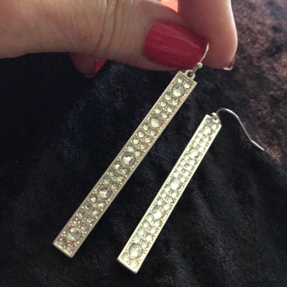 Crystal Bar Earrings